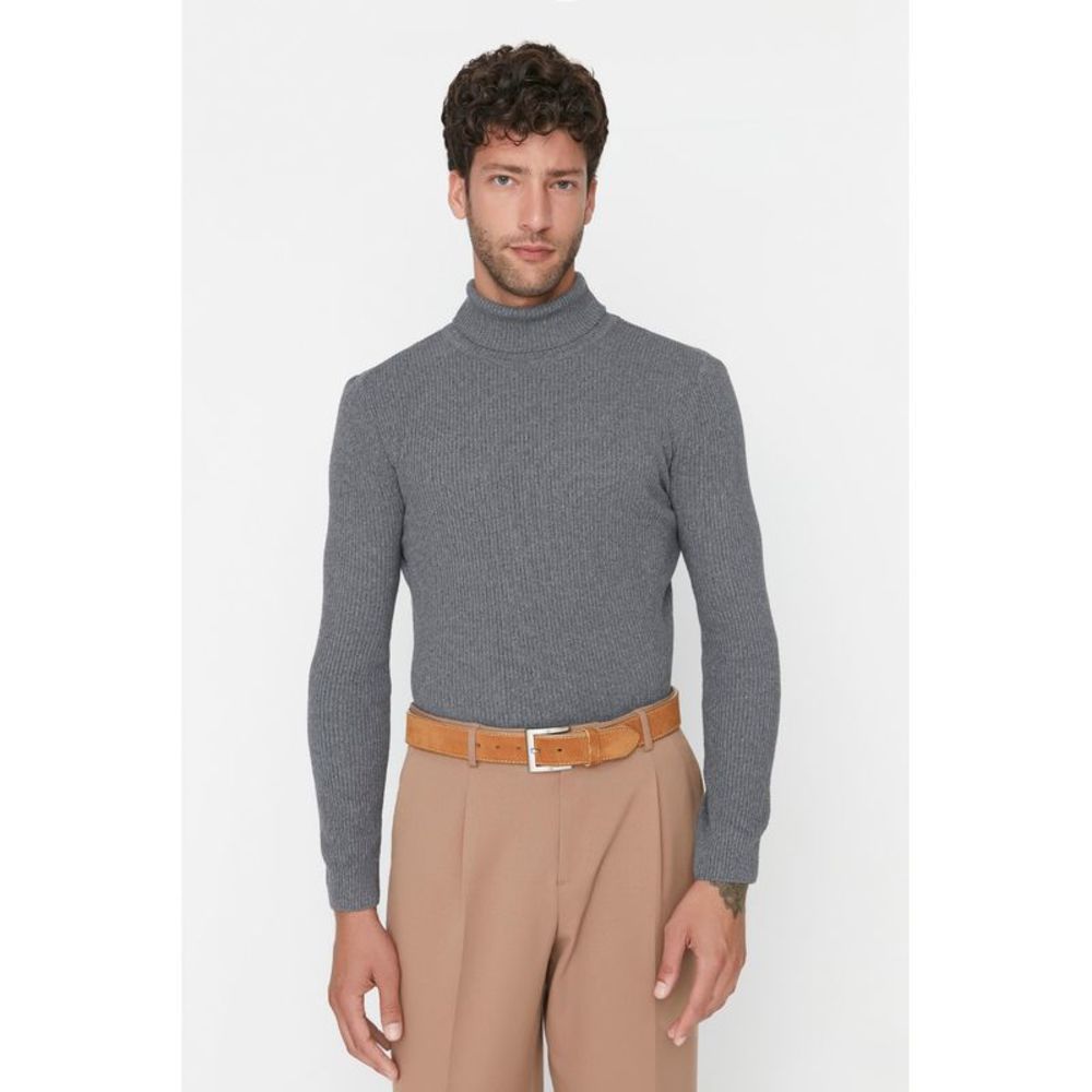 NWT Trendyol Men Fitted Turtleneck Knitwear Sweater